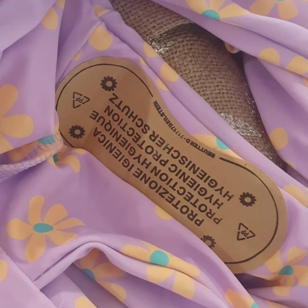 NEW Princess Polly Size 8 One Piece Cut Out Swimmers Purple and Yellow Flowers - Picture 4 of 7